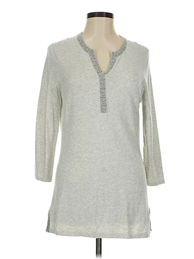 Pre-owned J. Mclaughlin Pullover Sweater In Silver