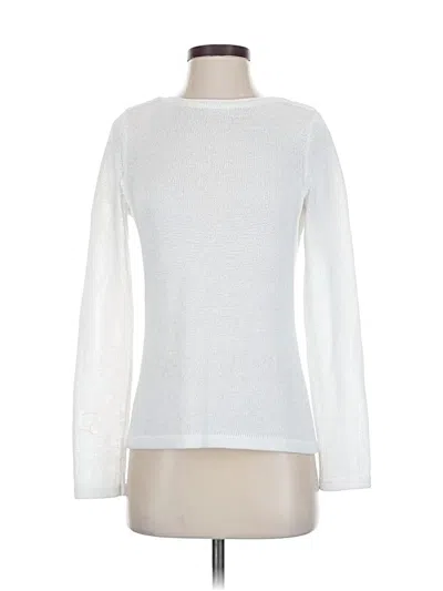 Pre-owned J. Mclaughlin Pullover Sweater In White