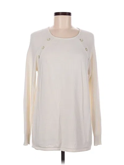 Pre-owned J. Mclaughlin Pullover Sweater In White