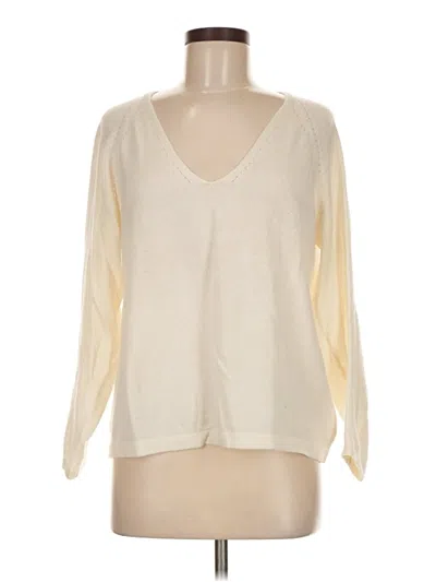Pre-owned J. Mclaughlin Pullover Sweater In White