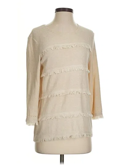 Pre-owned J. Mclaughlin Pullover Sweater In White