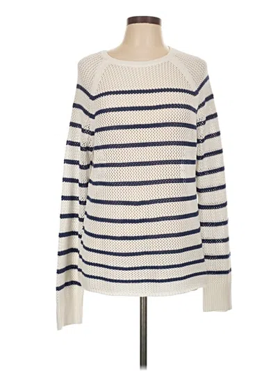 Pre-owned J. Mclaughlin Pullover Sweater In White