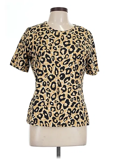 Pre-owned J. Mclaughlin Short Sleeve T-shirt In Gold