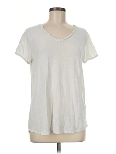 Pre-owned J. Mclaughlin Short Sleeve T-shirt In Ivory