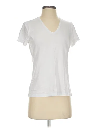Pre-owned J. Mclaughlin Short Sleeve T-shirt In White