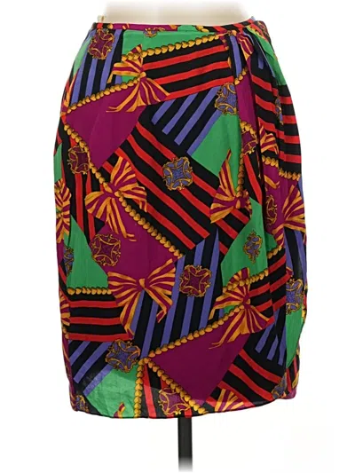 Pre-owned J. Mclaughlin Silk Skirt In Purple