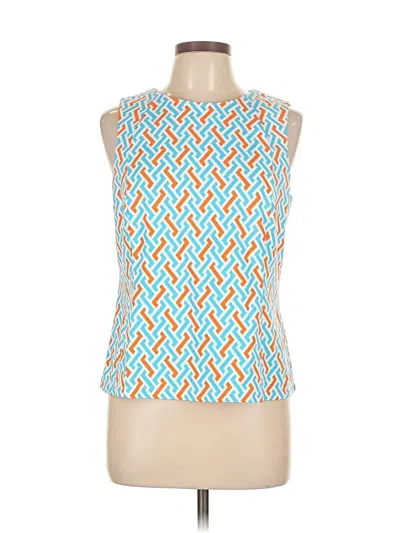 Pre-owned J. Mclaughlin Sleeveless Blouse In Blue