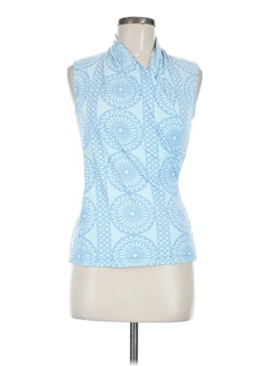 Pre-owned J. Mclaughlin Sleeveless Blouse In Blue