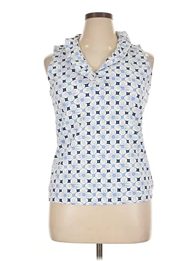 Pre-owned J. Mclaughlin Sleeveless Blouse In Blue