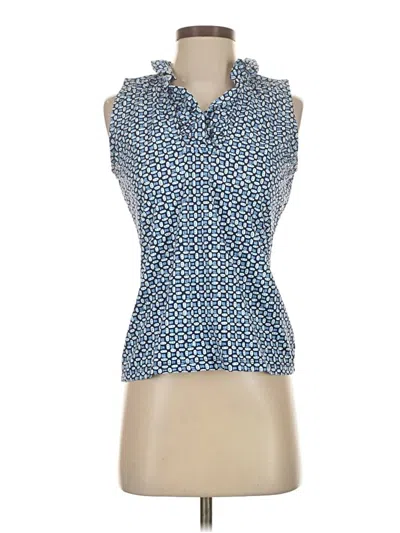 Pre-owned J. Mclaughlin Sleeveless Blouse In Blue