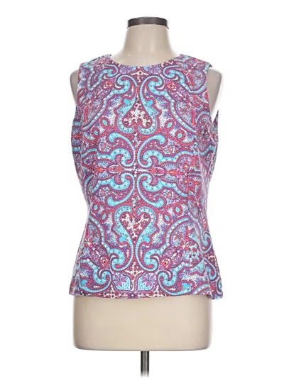 Pre-owned J. Mclaughlin Sleeveless Blouse In Blue