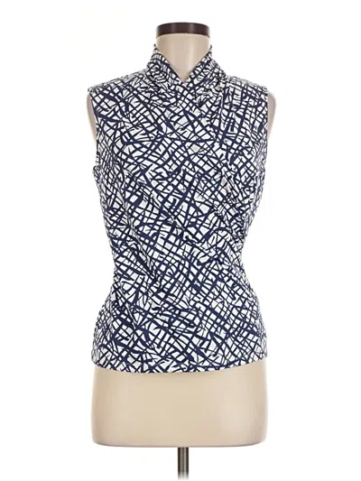 Pre-owned J. Mclaughlin Sleeveless Blouse In Blue