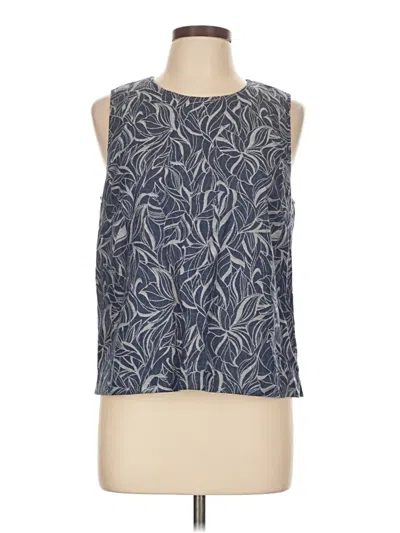 Pre-owned J. Mclaughlin Sleeveless Blouse In Blue