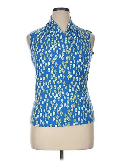 Pre-owned J. Mclaughlin Sleeveless Blouse In Blue