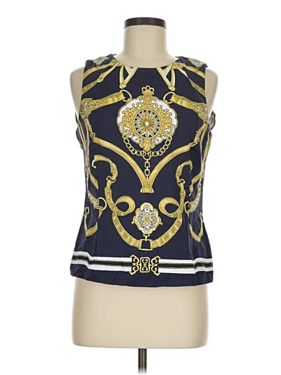 Pre-owned J. Mclaughlin Sleeveless Blouse In Blue