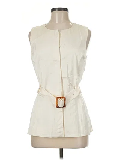 Pre-owned J. Mclaughlin Sleeveless Blouse In Ivory