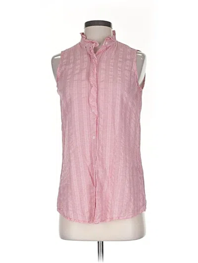Pre-owned J. Mclaughlin Sleeveless Button Down Shirt In Pink
