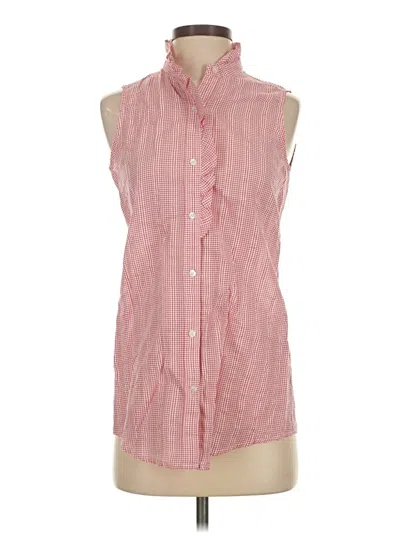 Pre-owned J. Mclaughlin Sleeveless Button Down Shirt In Pink