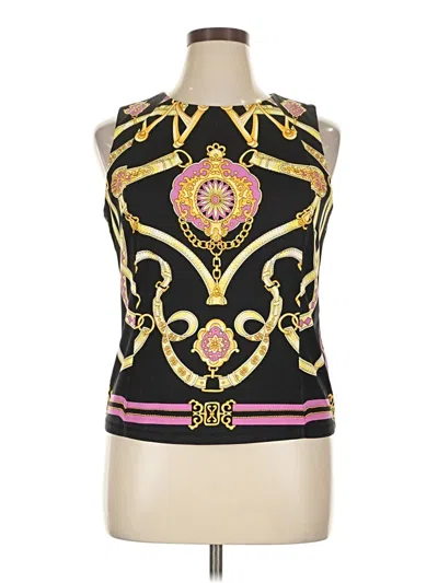 Pre-owned J. Mclaughlin Sleeveless Top Black Crew Neck Tops