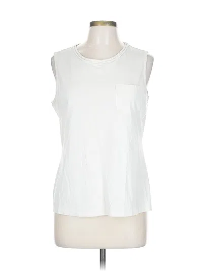 Pre-owned J. Mclaughlin Sleeveless T-shirt In White