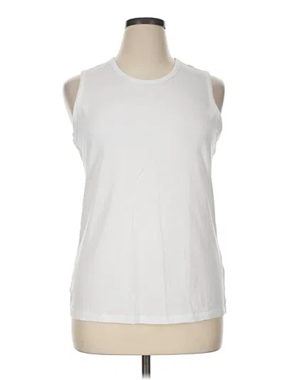 Pre-owned J. Mclaughlin Sleeveless T-shirt In White