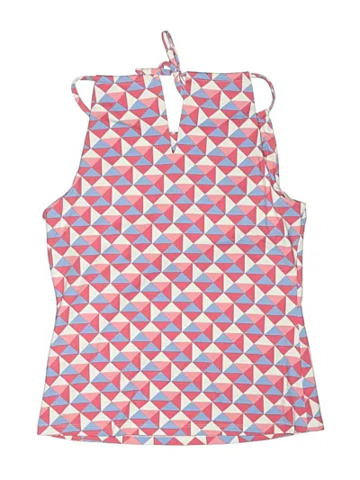 Pre-owned J. Mclaughlin Swimsuit Top Pink Hearts Pattern Swimwear