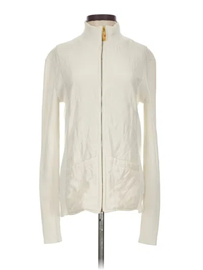 Pre-owned J. Mclaughlin Track Jacket In White