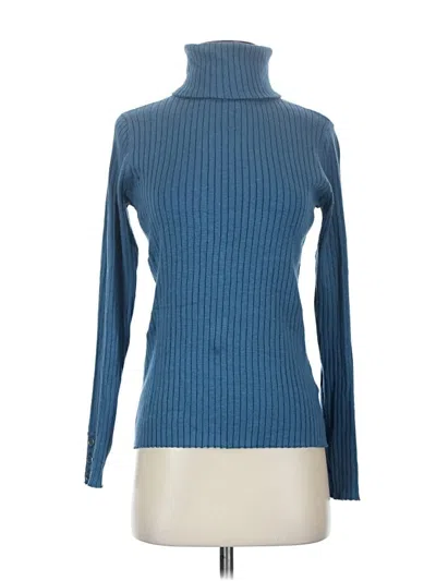 Pre-owned J. Mclaughlin Turtleneck Sweater In Blue