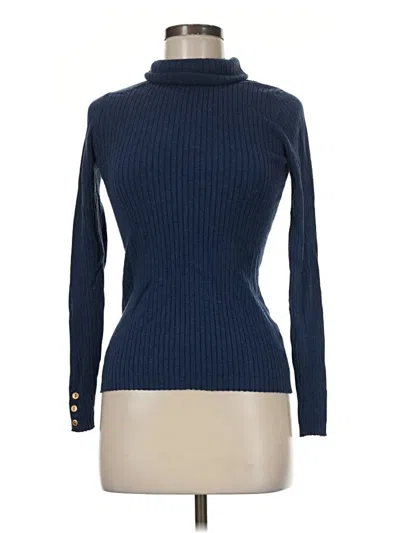 Pre-owned J. Mclaughlin Turtleneck Sweater In Blue