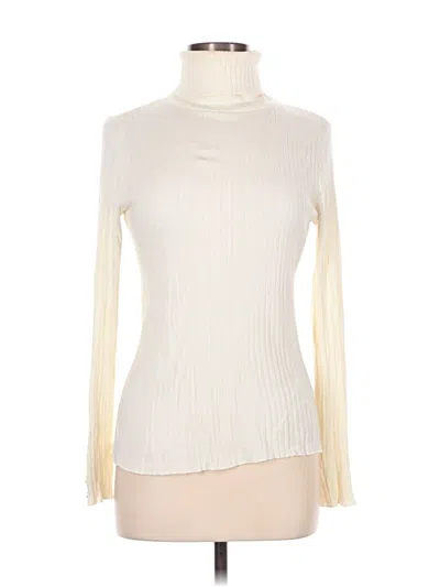 Pre-owned J. Mclaughlin Turtleneck Sweater In Ivory