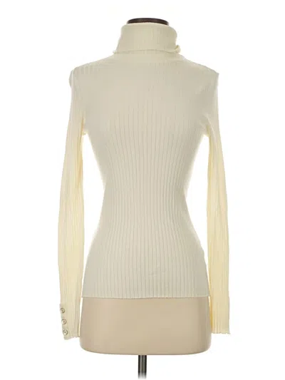 Pre-owned J. Mclaughlin Turtleneck Sweater In Ivory