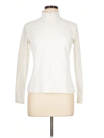 Pre-owned J. Mclaughlin Turtleneck Sweater In Ivory