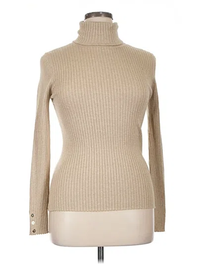 Pre-owned J. Mclaughlin Turtleneck Sweater In Tan