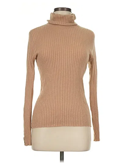 Pre-owned J. Mclaughlin Turtleneck Sweater In Tan
