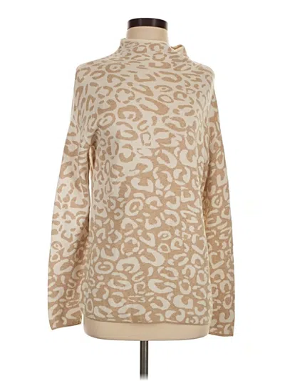 Pre-owned J. Mclaughlin Turtleneck Sweater In Tan