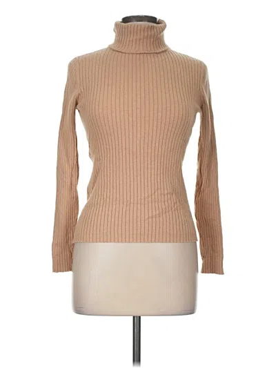 Pre-owned J. Mclaughlin Turtleneck Sweater In Tan