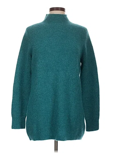 Pre-owned J. Mclaughlin Turtleneck Sweater In Teal