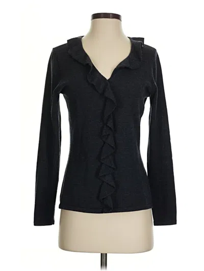 Pre-owned J. Mclaughlin Wool Cardigan Sweater In Black