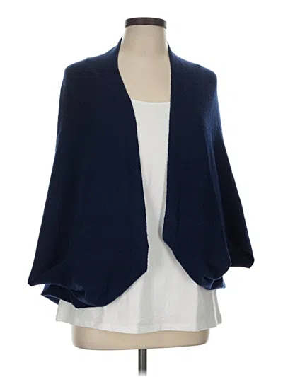 Pre-owned J. Mclaughlin Wool Cardigan Sweater In Blue