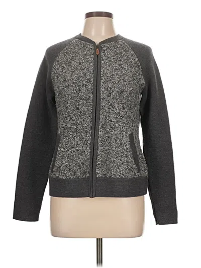 Pre-owned J. Mclaughlin Wool Cardigan Sweater In Gray