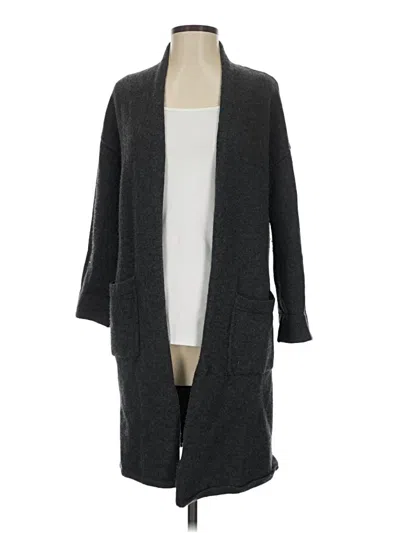Pre-owned J. Mclaughlin Wool Cardigan Sweater In Gray