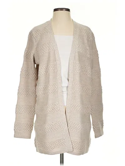 Pre-owned J. Mclaughlin Wool Cardigan Sweater In Tan