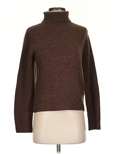 Pre-owned J. Mclaughlin Wool Pullover Sweater In Brown