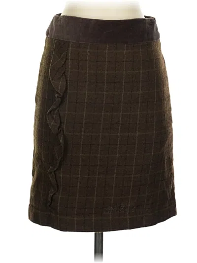 Pre-owned J. Mclaughlin Wool Skirt In Brown
