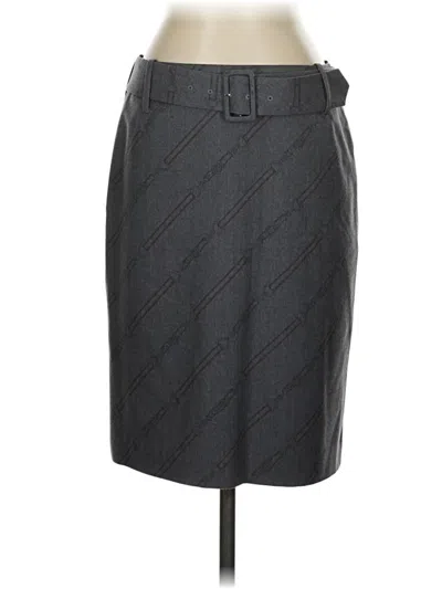 Pre-owned J. Mclaughlin Wool Skirt In Gray