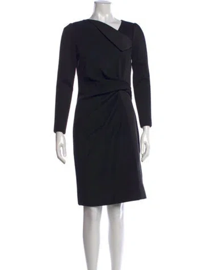 Pre-owned J Mendel Asymmetrical Knee-length Dress In Black