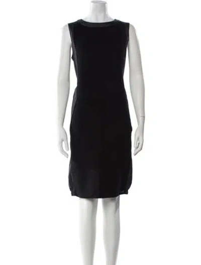 Pre-owned J Mendel Bateau Neckline Mini Dress In Blue