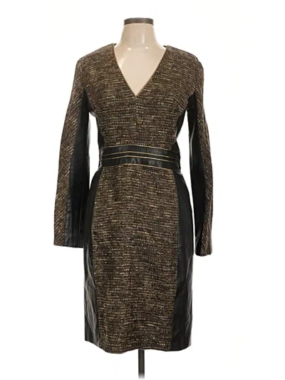 Pre-owned J Mendel Cocktail Dress In Brown