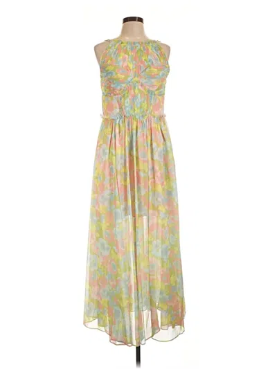 Pre-owned J Mendel Cocktail Dress In Yellow