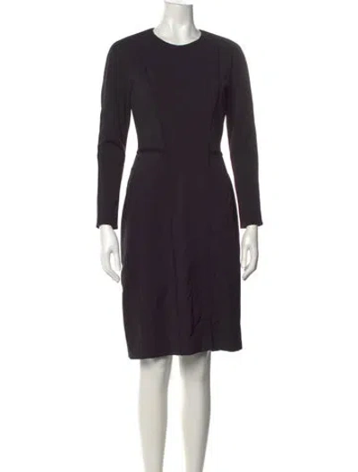Pre-owned J Mendel Crew Neck Knee-length Dress In Black